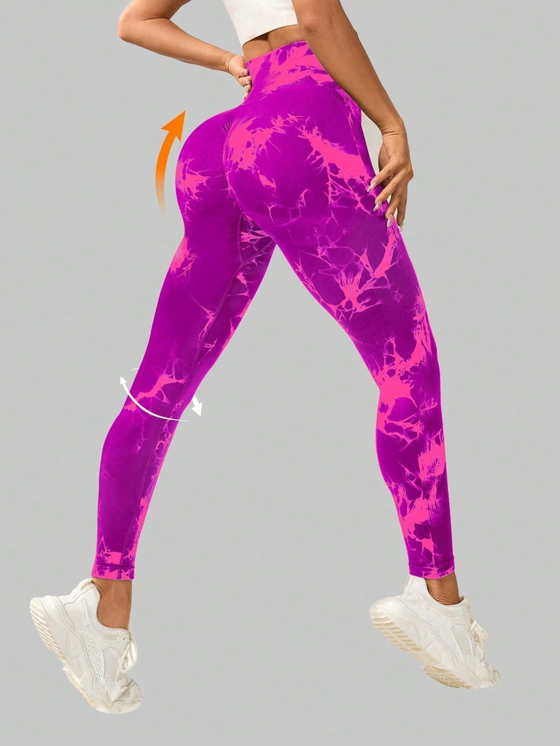 Calça Legging Tie Dye Texturizada Push Up