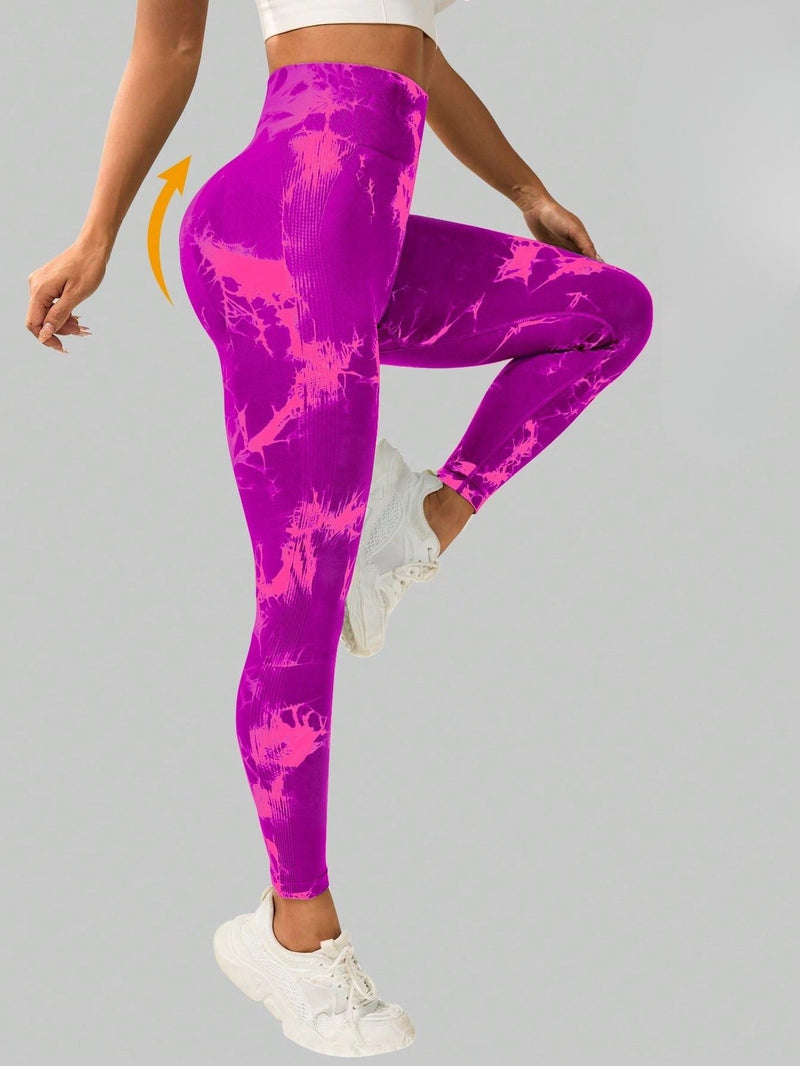 Calça Legging Tie Dye Texturizada Push Up