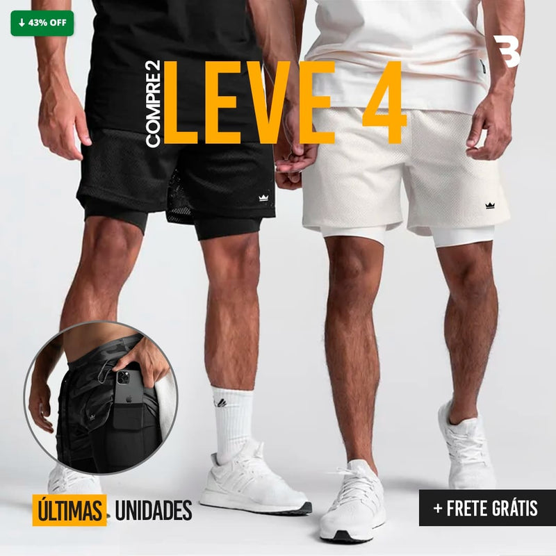 '- Kit Shorts Dry-Fit™ de Compressão BZN - COMPRE 2 LEVE 4