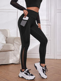 Calça Legging Fitness Bolsos Telado Respirável
