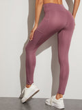 Calça Legging Cintura Alta Com Bolsos E Recortes Fashion