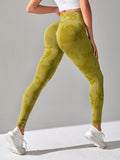 Calça Legging Seamless Estampada Cintura Alta Fitness Sport