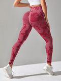 Calça Legging Seamless Estampada Cintura Alta Fitness Sport
