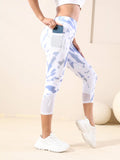 Calça Legging Estampada Cós Alto com Bolso Telado