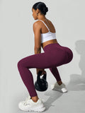 Calça Legging Sem Costura Push Up Com Compressão