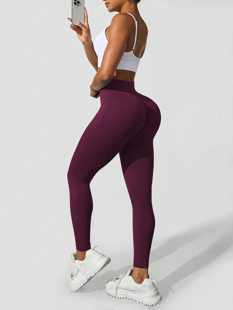 Calça Legging Sem Costura Push Up Com Compressão