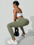 Calça Legging Sem Costura Push Up Com Compressão
