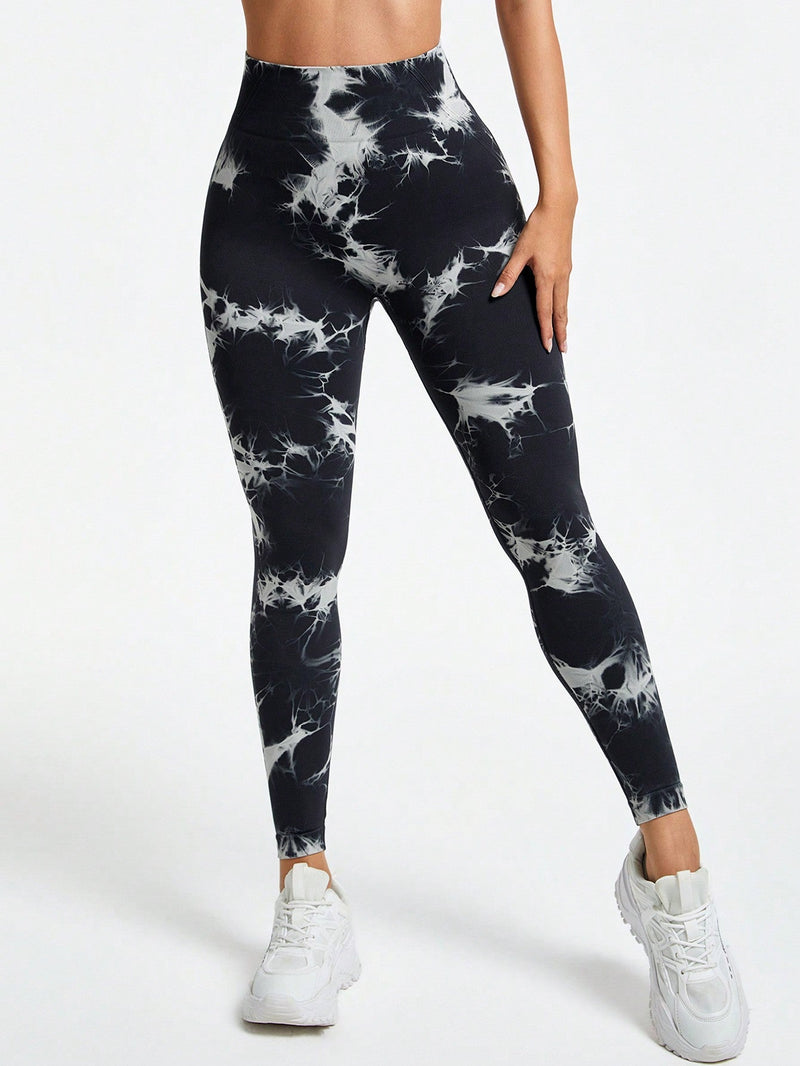 Calça Legging Tie Dye Scrunch Sem Costura