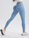 Calça Legging Empina Bumbum Com Bolsos Laterais