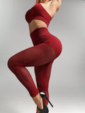 Calça Legging Fitness Sem Costura Com Textura em Tela