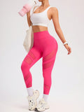 Calça Legging Cintura Alta Com Recortes Em Tela Fashion