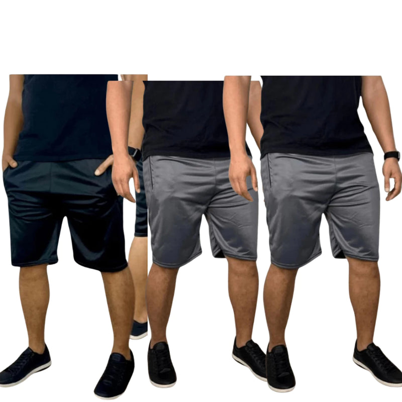 Kit 3 Bermudas Esportiva Short Masculino Para Corrida e Academia