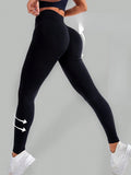 Calça Legging Sem Costura Canelada Com Compressão