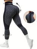 Calça Legging Animal Print Sem Costura Com Compressão