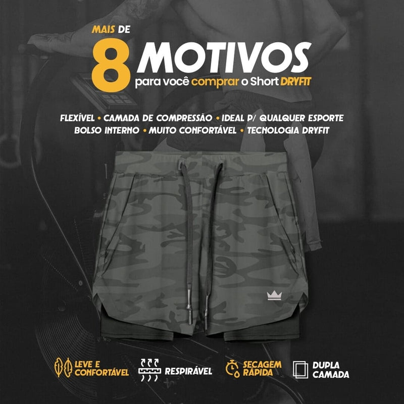 '- Kit Shorts Dry-Fit™ de Compressão BZN - COMPRE 2 LEVE 4
