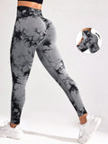 Calça Legging Tie Dye Texturizada Push Up