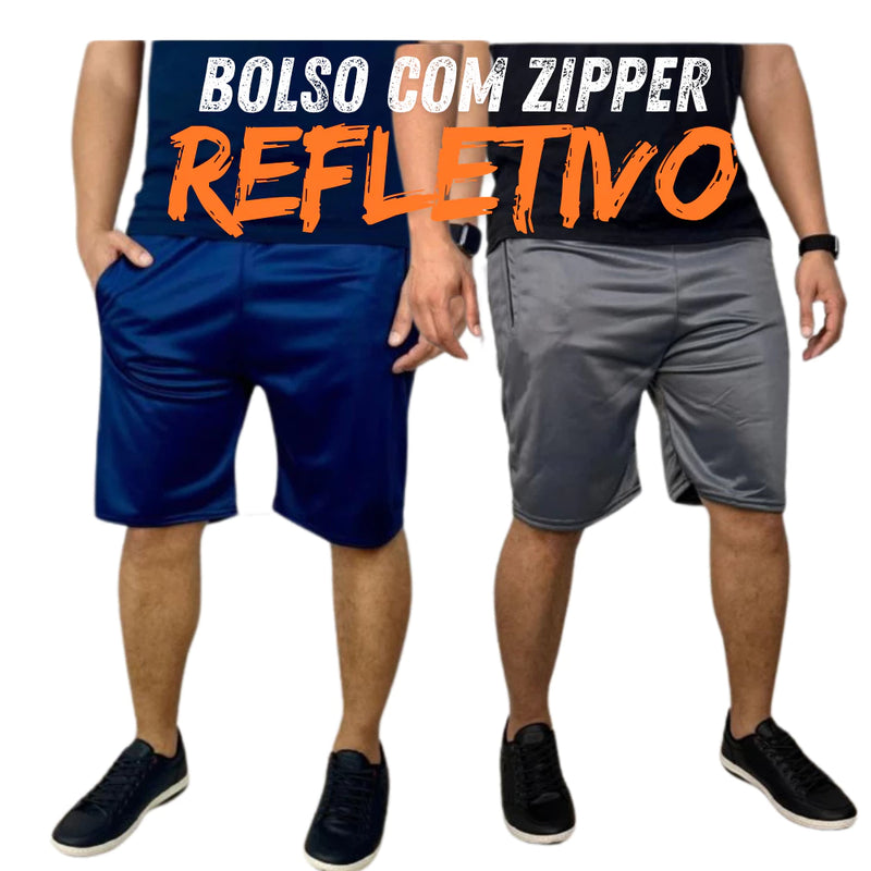 Kit 3 Bermudas Esportiva Short Masculino Para Corrida e Academia