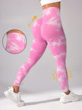 Calça Legging Tie Dye Seamless Com Compressão