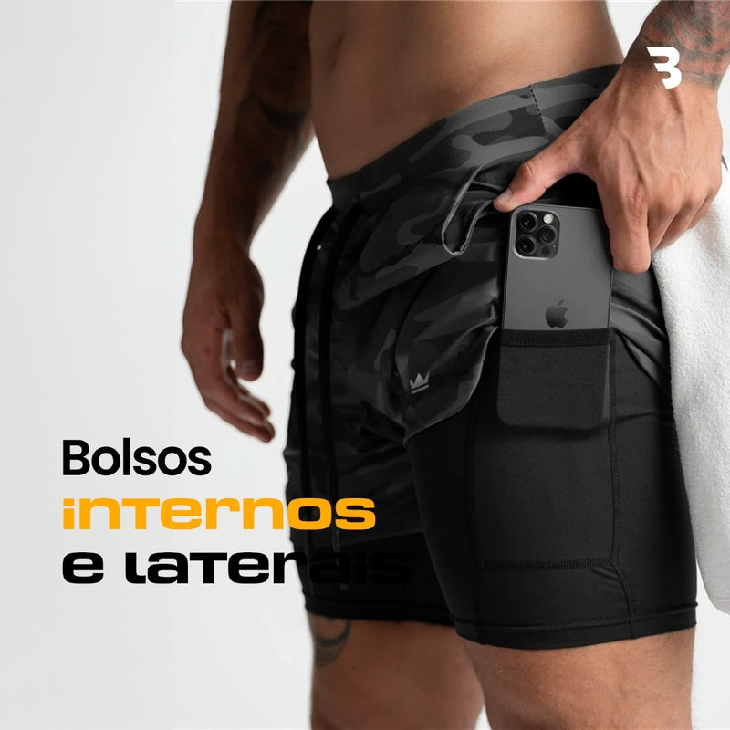 '- Kit Shorts Dry-Fit™ de Compressão BZN - COMPRE 2 LEVE 4