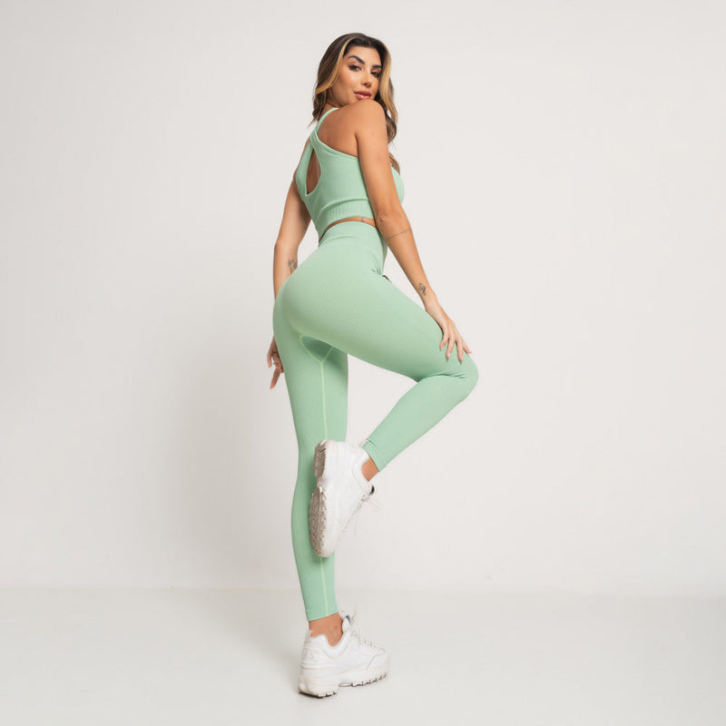 Conjunto Fitness Seamless Touchform Verde CO450/1