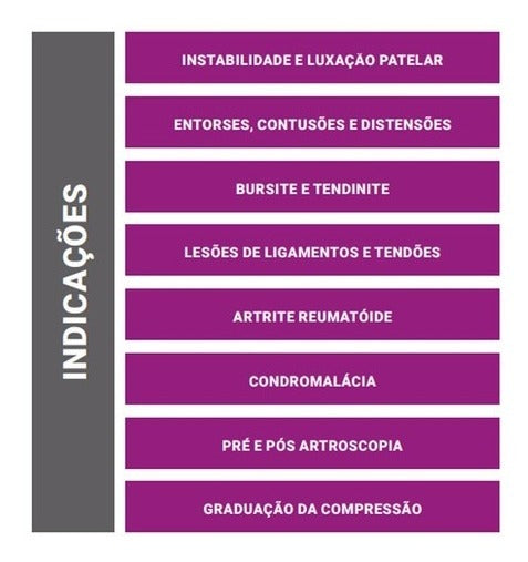 Joelheira Ortopédica Relieve Ajustável Dor no Menisco e Ligamento Hidrolight OR82 Tamanho Único