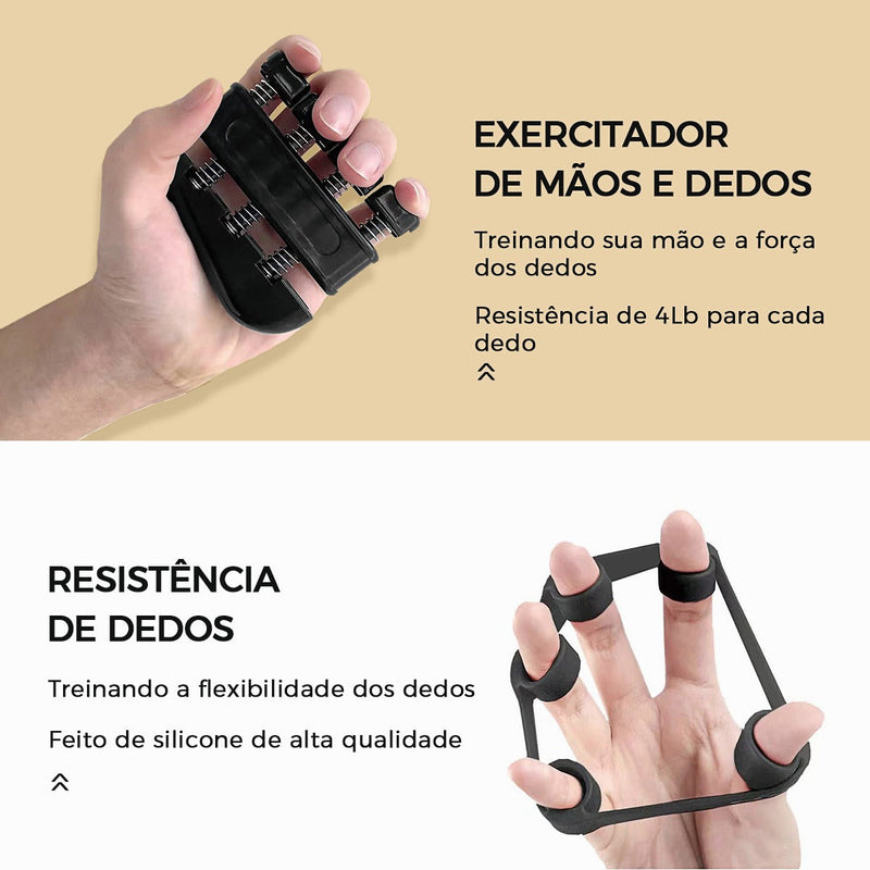 Handgrip Mão Ajustável 60kg Contador Fisioterapia Academia Cor Preto