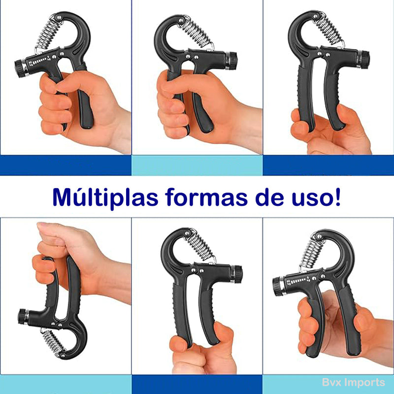 Handgrip Mão Ajustável 60kg Contador Fisioterapia Academia Cor Preto