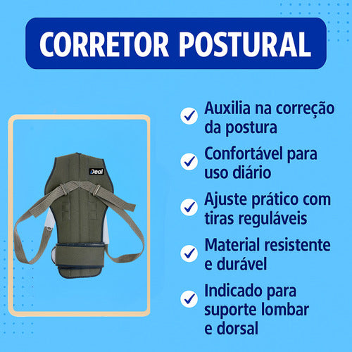 Colete Cinta Corretor Postural Arruma Postura Costas Coluna