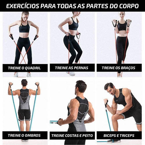 Elastico Exercicios Saude Corpo Fit Academia Treino Extensor