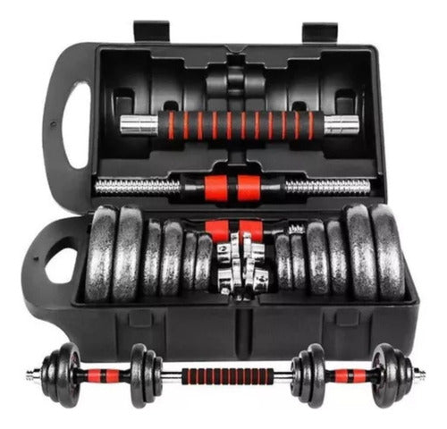 Kit Dumbbell Halter Ajustável Até 20kg Academia Musculação