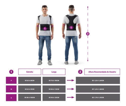 Corretor Postural Support Colete Largo Hidrolight