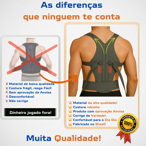 Colete Cinta Corretor Postural Arruma Postura Costas Coluna