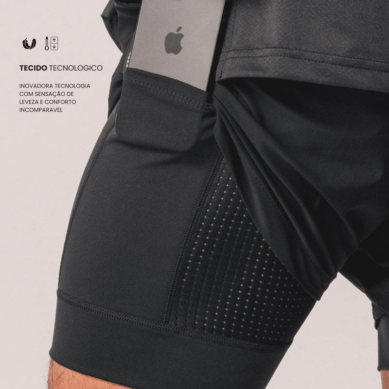 '- KIT 1 Shorts de Compressão + 1 Camiseta Tech Dry-Fit™ BZN