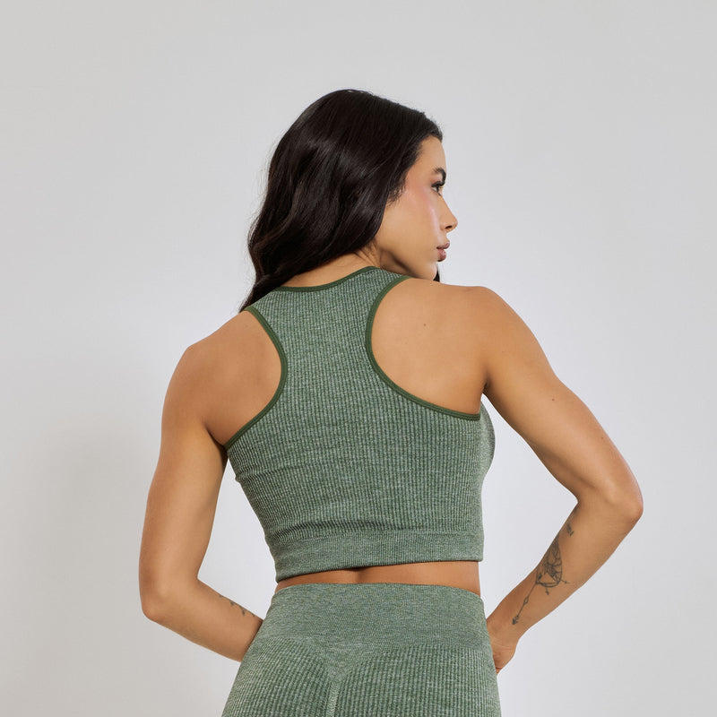 Conjunto Fitness sem Costura Nadador Verde CO426