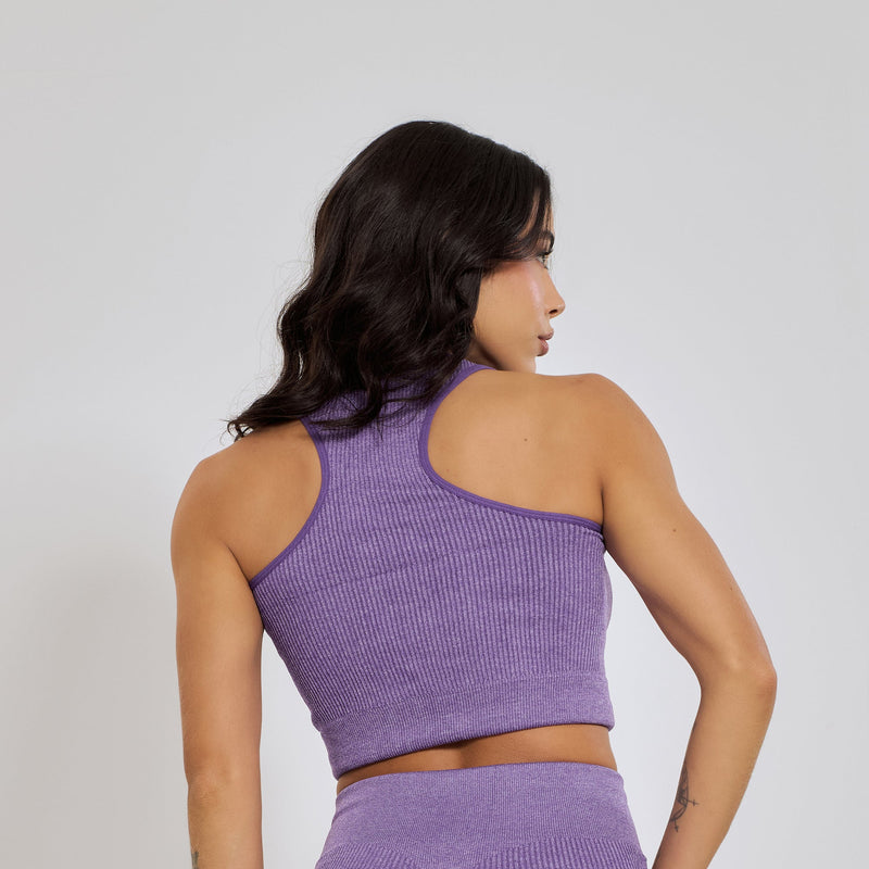 Conjunto Fitness sem Costura Nadador Roxo CO429