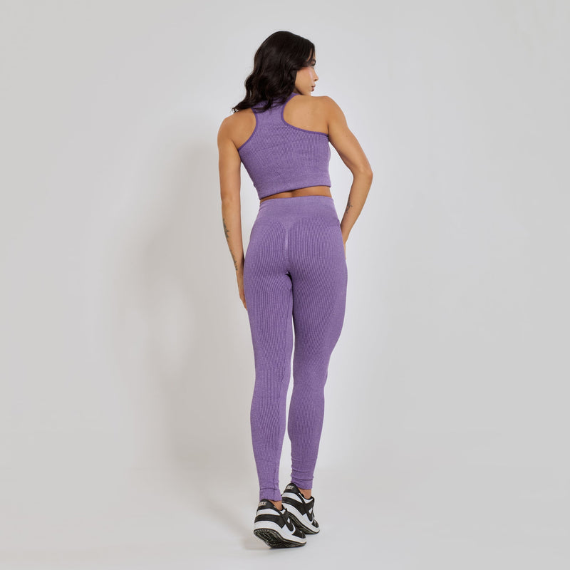 Conjunto Fitness sem Costura Nadador Roxo CO429