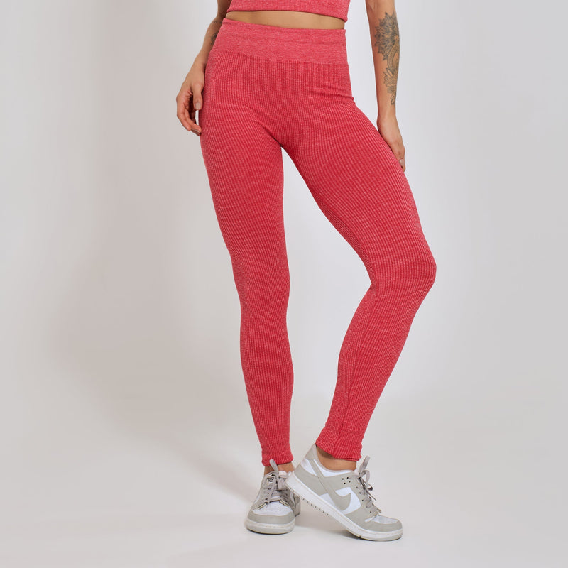 Conjunto Fitness sem Costura Nadador Vermelho CO428