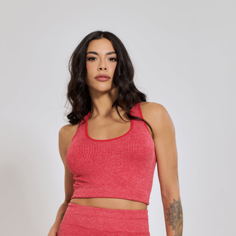 Conjunto Fitness sem Costura Nadador Vermelho CO428