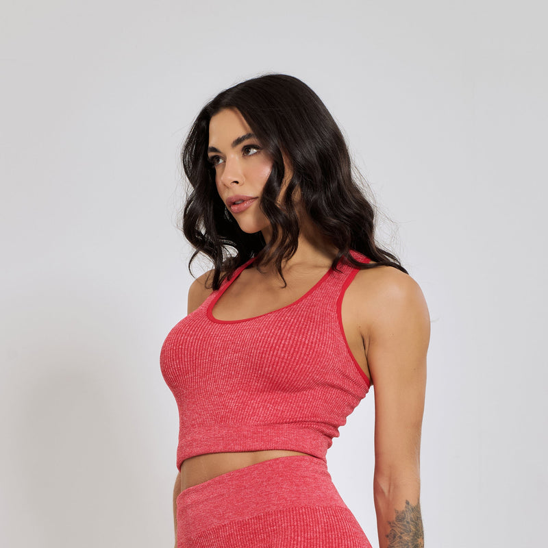 Conjunto Fitness sem Costura Nadador Vermelho CO428