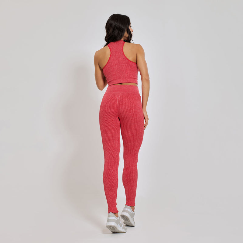 Conjunto Fitness sem Costura Nadador Vermelho CO428