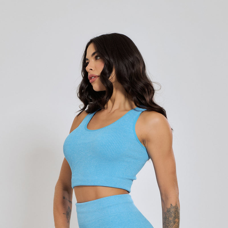 Conjunto Fitness sem Costura Nadador Azul CO424