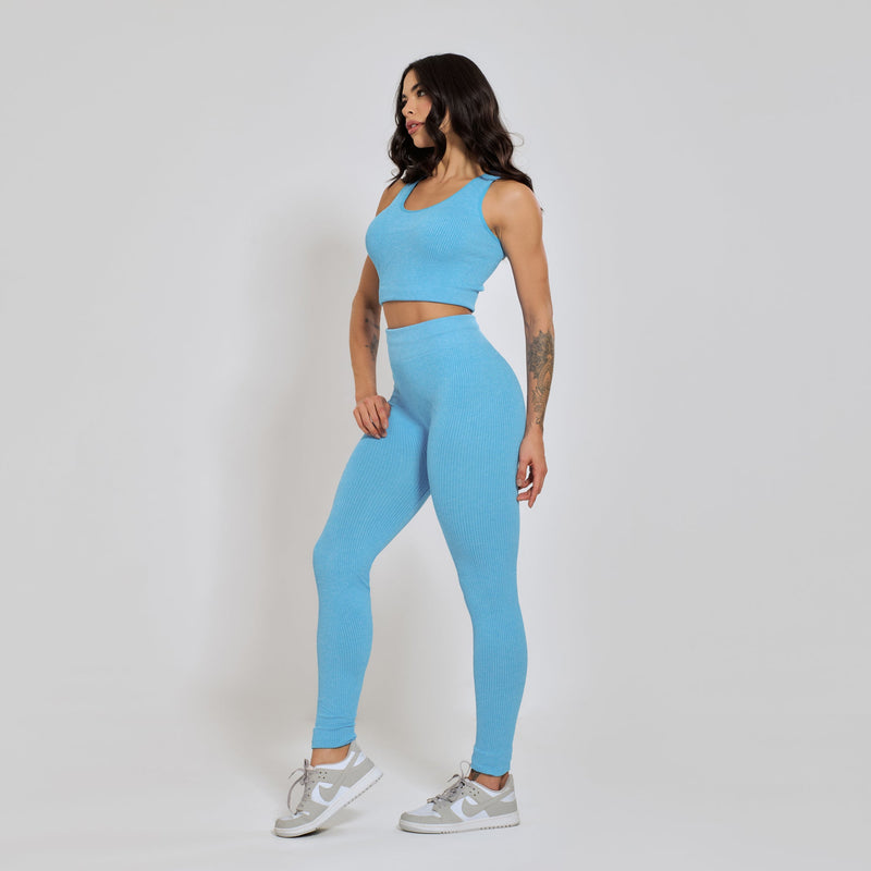 Conjunto Fitness sem Costura Nadador Azul CO424