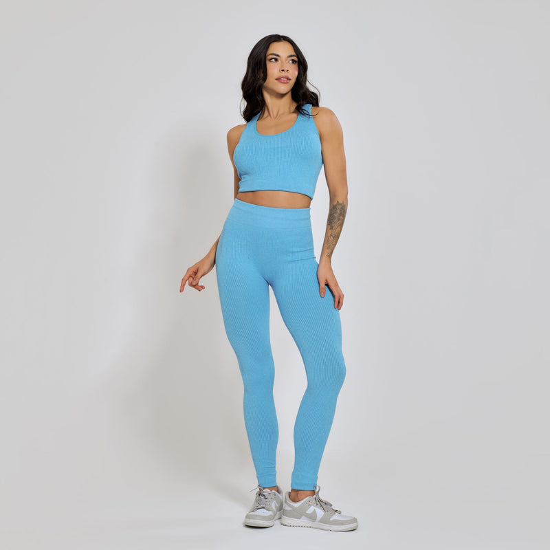 Conjunto Fitness sem Costura Nadador Azul CO424