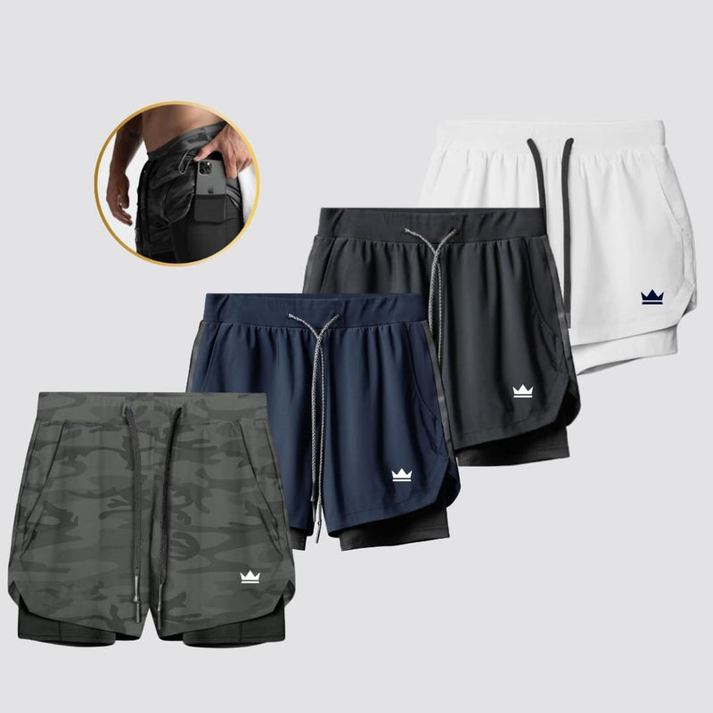 '- Kit Shorts Dry-Fit™ de Compressão BZN - COMPRE 2 LEVE 4