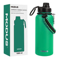 Modus Garrafa Térmica De Água Isolada 1000ml Quente & Frio De Aço Inox Com Alça